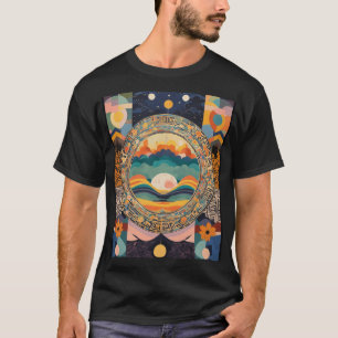 Old art sunrise T-shirt