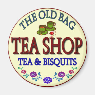 Old Bag Tea Shop Logo Magneet