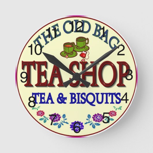 Old Bag Tea Shop Ronde Klok (Voorkant)