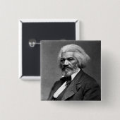 Old Bailey Douglass Afro-Amerikaanse held Vierkante Button 5,1 Cm (Voorkant /achterkant)