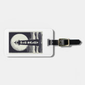 Old Baldy Lighthouse North Carolina Moon Bagagelabel (Voorkant horizontaal)