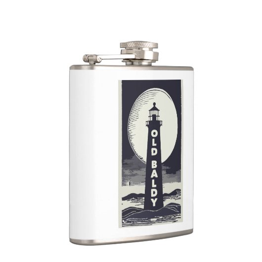 Old Baldy Lighthouse North Carolina Moon Heupfles (Rechts)