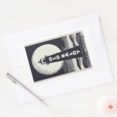 Old Baldy Lighthouse North Carolina Moon Rechthoekige Sticker (Envelop)