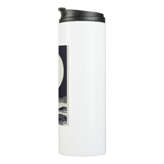 Old Baldy Lighthouse North Carolina Moon Thermosbeker (Geroteerd rechts)