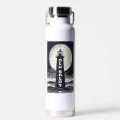 Old Baldy Lighthouse North Carolina Moon Waterfles (Voorkant)