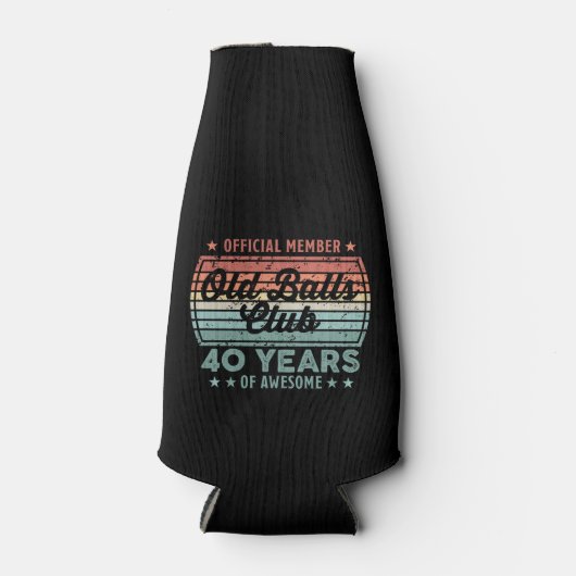 Old Balls Club 40 jaar Geweldige 40th Birthday G Flesjeskoeler (Voorkant)