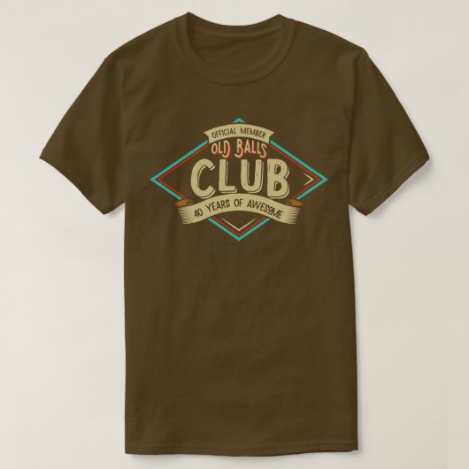 Old Balls Club 40 verjaardagscadeau T-shirt (Design voorkant)