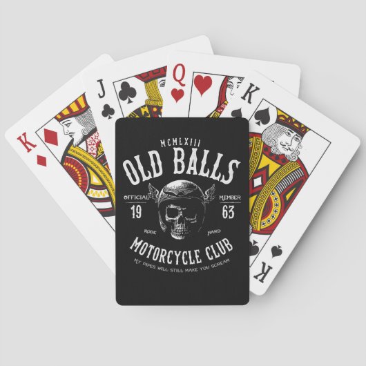 Old Balls MC – Ride Hard, Roar Louder Pokerkaarten (Achterkant)