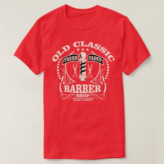 Old Barber Shop Beard T-shirt (Design voorkant)