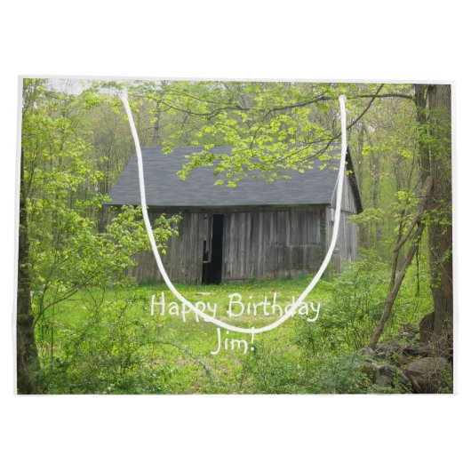 Old Barn Birthday Groot Cadeauzakje (Achterkant)