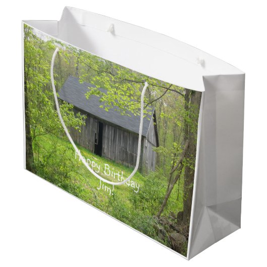 Old Barn Birthday Groot Cadeauzakje (Achterkant Gekanteld)