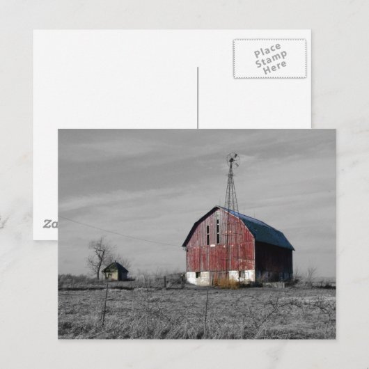 Old Barn Briefkaart (Voorkant / Achterkant)