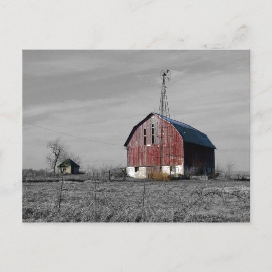 Old Barn Briefkaart (Voorkant)