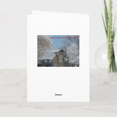 Old Barn Christmas Feestdagen Kaart (Achterkant)