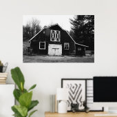 Old Barn in Western North Carolina Poster (Thuiskantoor)