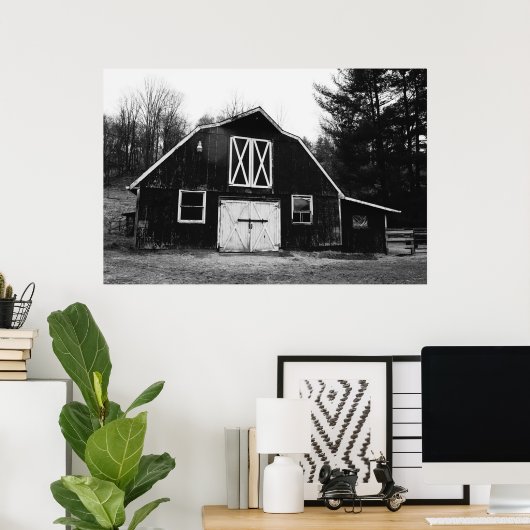 Old Barn in Western North Carolina Poster (Thuiskantoor)