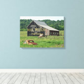 Old Barn Mail Pouch Tobacco Adverteren Auto Truck Canvas Afdruk (Insitu (Houten vloer))