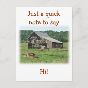 Old Barn Mail Pouch Tobacco Adverteren Briefkaart