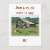 Old Barn Mail Pouch Tobacco Adverteren Briefkaart (Voorkant)