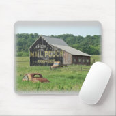 Old Barn Mail Pouch Tobacco Adverteren Muismat (Met muis)