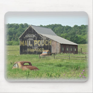 Old Barn Mail Pouch Tobacco Adverteren Muismat