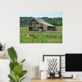 Old Barn Mail Pouch Tobacco Adverteren Poster (Thuiskantoor)