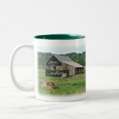 Old Barn Mail Pouch Tobacco Adverteren Tweekleurige Koffiemok (Links)