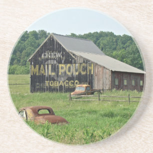 Old Barn Mail Pouch Tobacco Adverteren Zandsteen Onderzetter