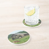 Old Barn Mail Pouch Tobacco Adverteren Zandsteen Onderzetter (Zijkant)