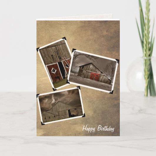Old Barn momentopnamen op textuur Kaart (Voorkant)