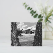 Old Barn Rural Barns Country Black & White Foto Briefkaart (Staand voorkant)