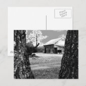 Old Barn Rural Barns Country Black & White Foto Briefkaart (Voorkant / Achterkant)