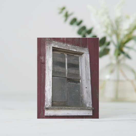 Old Barn Window Briefkaart (Staand voorkant)