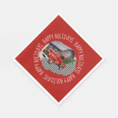 Old Barn With Red Truck Paper Napkin Servet (Hoek)