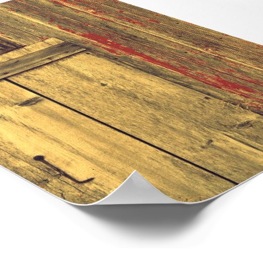 Old Barn Wood Poster (Hoek)