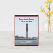 Old Barney LBI NJ Greetings Note Kaart (Gele Bloem)