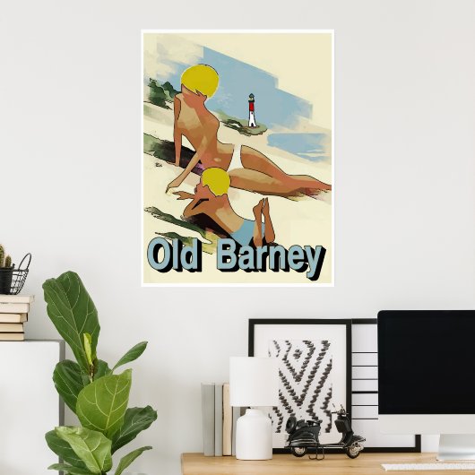 Old Barney Lighthouse, LBI Poster (Thuiskantoor)