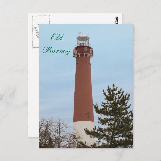 Old Barney Lighthouse NJ Briefkaart (Voorkant / Achterkant)