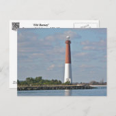 "Old Barney" vuurtoren van Barnegat LBI NJ Briefkaart (Voorkant / Achterkant)