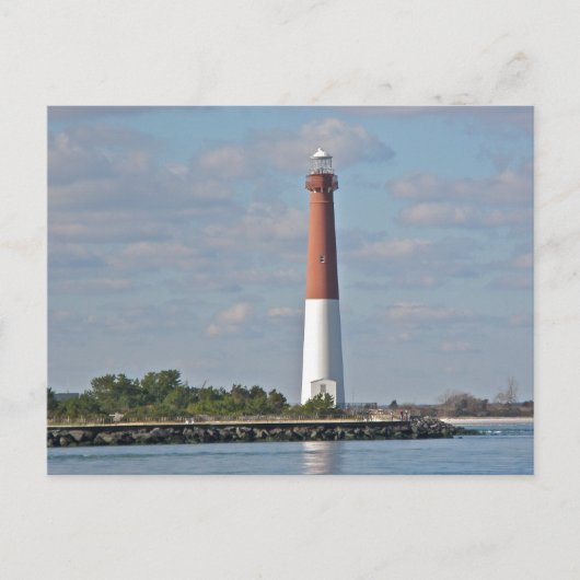 "Old Barney" vuurtoren van Barnegat LBI NJ Briefkaart (Voorkant)
