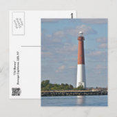 "Old Barney" vuurtoren van Barnegat LBI NJ Briefkaart (Voorkant / Achterkant)