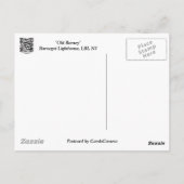 "Old Barney" vuurtoren van Barnegat LBI NJ Briefkaart (Achterkant)