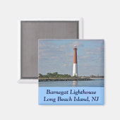"Old Barney" vuurtoren van Barnegat LBI NJ Magneet (Voorkant / Achterkant)