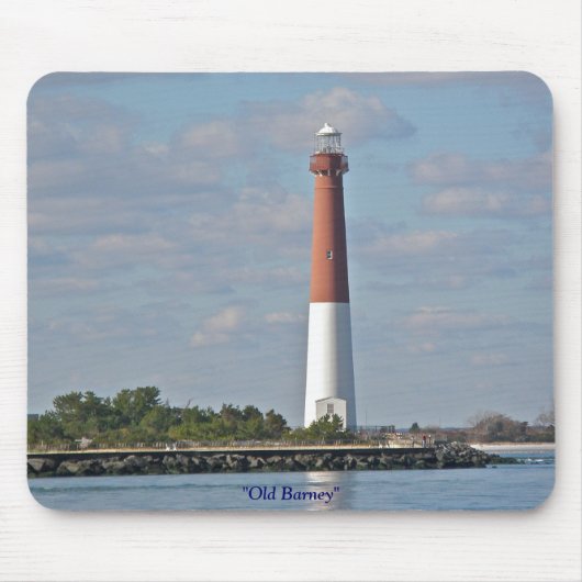 "Old Barney" vuurtoren van Barnegat LBI NJ Muismat (Voorkant)