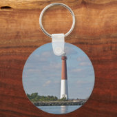 "Old Barney" vuurtoren van Barnegat LBI NJ Sleutelhanger (Voorkant)