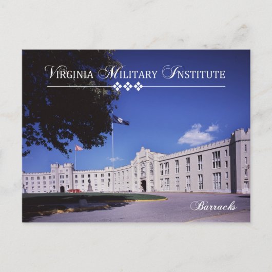 Old Barracks, Virginia Army (VMI) Briefkaart (Voorkant)