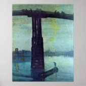 Old Battersea Bridge door James McNeill Whistler Poster (Voorkant)