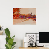 Old Bayou Liberty Bridge Poster (Thuiskantoor)