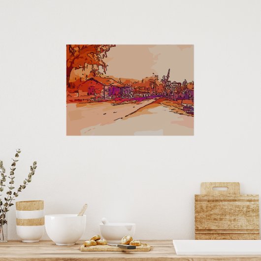 Old Bayou Liberty Bridge Poster (Keuken)