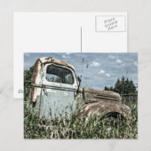 Old Beater Truck - Rusty  Boerderij Vehicle Briefkaart (Voorkant / Achterkant)